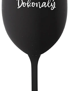 PAN DOKONALÝ - černá sklenice na víno 350 ml