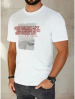 Pánské bílé tričko s potiskem FashionStreet RX5487