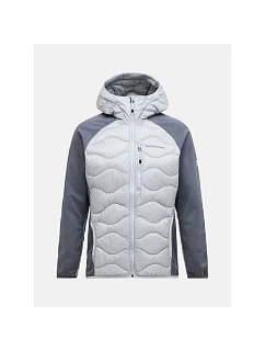 Pánská péřová bunda PEAK PERFORMANCE M Helium Down Hybrid Hood, šedá