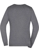 Daiber JN 658 Dámský svetr s výstřihem do V 02.0658 grey heather