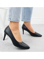 Dámské tmavě modré lodičky na jehlovém podpatku Sergio Leone 1336