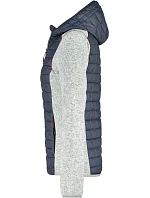 Daiber JN 771 Dámská pletená hybridní bunda 02.0771 light melange/anthracite melange Daiber JN 771 Dámská pletená hybridní bunda 02.0771 light melange/anthracite melange