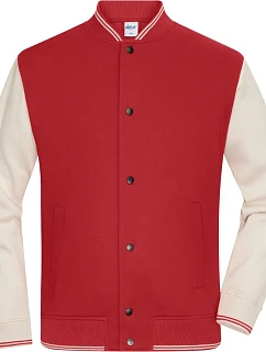 Daiber 8044 College bunda z bio bavlny 02.8044 carmine red/sandstone