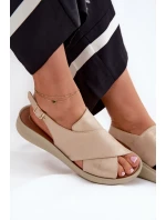 Dámské Sandály Z Eko Kůže Zlaté Tosmelia