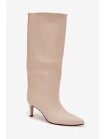 Kozačky na podpatku  model 221144 Step in style