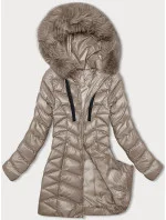Béžová dámská zimní bunda (5M3139-62)
