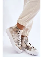 Dámské tenisky High Big Star LL274047 Bílá a zelená Dámské tenisky High Big Star LL274047 Bílá a zelená