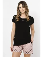 Italská móda Bonilla crêpe barva:černá/potisk Italská móda Bonilla crêpe barva:černá/potisk