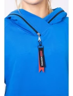 Chrpová tunika s kapucí Oversize na zip Chrpová tunika s kapucí Oversize na zip