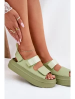 Dámské Sandály Na Platformě S Suchým Zipem Zelené Nitepira Dámské Sandály Na Platformě S Suchým Zipem Zelené Nitepira