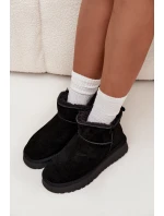 Sněhule z přírodního semiše Vinceza – černé