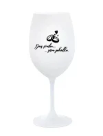 DNES SVATBA, ZÍTRA POHÁDKA - bílá sklenice na víno 350 ml DNES SVATBA, ZÍTRA POHÁDKA - bílá sklenice na víno 350 ml
