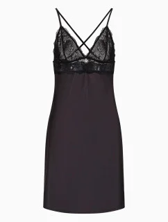 Dámská noční košilka 164716 3F206 00020 černá - Emporio Armani