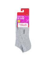 Dámské krátké ponožky 2 páry COTTON IN-SHOE SOCKS 2x - BELLINDA - šedá