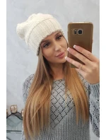 Dámská čepice Danuta K331 dark ecru