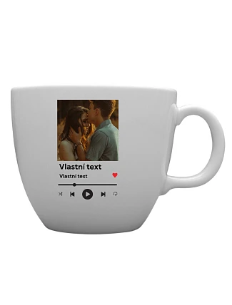 Personalizovaný MEGA XXL keramický hrnek 1000 ml s motivem přehrávače Personalizovaný MEGA XXL keramický hrnek 1000 ml s motivem přehrávače