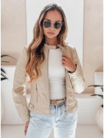 Dámská kožená bunda ROCKMISS beige FashionStreet TY5215