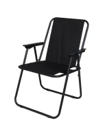 TURISTICKÁ ŽIDLE SE SEDADLY 52x44x75 cm Skládací židle černá