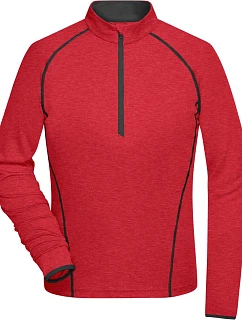 Daiber JN 497 Dámské funkční tričko s dlouhým rukávem 02.0497 red melange/titan