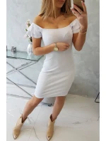 Pruhované šaty s volánky bílé Pruhované šaty s volánky bílé