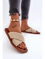 Dámské ploché žabky Big Star NN274078 béžové