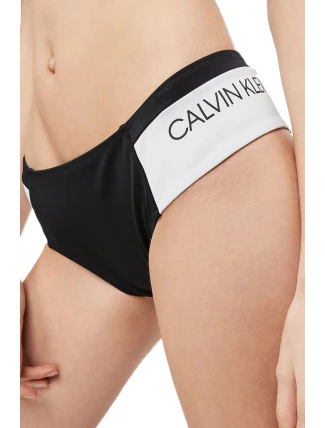 Spodní díl plavek KW0KW00841-BEH černobílá - Calvin Klein Spodní díl plavek KW0KW00841-BEH černobílá - Calvin Klein