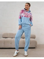 Sportovní souprava s květinovým motivem modrá (821148)