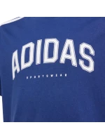 Dětské tričko adidas Codes Collegiate Graphic námořnická modrá JL6138