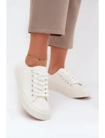 Dámské zateplené nízké tenisky Big Star – bílé