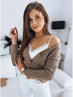 RIGLA dámský svetr MY1637 hnědý - FashionStreet