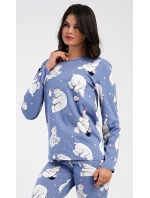 Dámské pyžamo dlouhé Tučňák a méďa