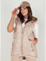 Dámská prošívaná vesta COLINE zlatá FashionStreet TY4117