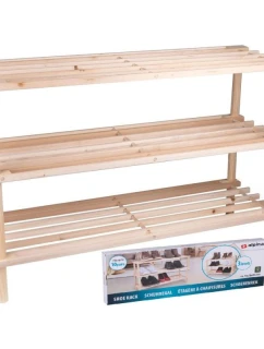 POLICE NA BOTY 3 ÚROVNĚ DŘEVĚNÉ ALPINA