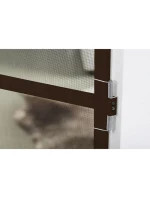 MOSKYTIÉRA NA DVEŘE ALU 100X215 HNĚDÁ BASIC PLUS