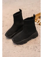 Dětské sportovní boty ze šňůrek Zaelin černé