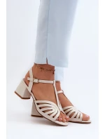 Lakýrované dámské sandály na podpatku Sergio Leone SK880 černé