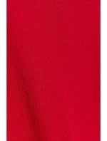 M820 Asymetrické šaty s výstřihem z žebrového úpletu - červené