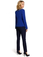 M051 Bunda s kšiltovým límcem a zapínáním na jeden knoflík - královská modř