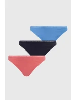 Dámská tanga 3Pack UW0UW04890 0V6 růžovo/modro/černé - Tommy Hilfiger