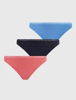 Dámská tanga 3Pack UW0UW04890 0V6 růžovo/modro/černé - Tommy Hilfiger