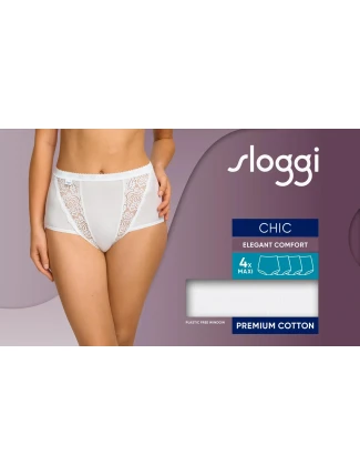 sloggi Chic Maxi 4P - WHITE - SLOGGI WHITE - SLOGGI sloggi Chic Maxi 4P - WHITE - SLOGGI WHITE - SLOGGI