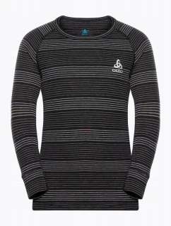 Odlo dětská souprava spodního prádla dlouhá ACTIVE WARM ECO SET velikost 152cm černá a šedá