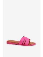 Dámské Pantofle Na Plochém Podpatku S Výřezy Eko Semiš Fuchsie Teterre Dámské Pantofle Na Plochém Podpatku S Výřezy Eko Semiš Fuchsie Teterre