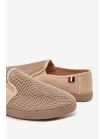 Pánské Děrované Tenisky Béžové Koboru