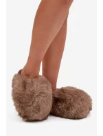 Dámské kožené papuče hnědé Iseline