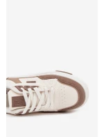 Dámské tenisky na platformě Big Star – tmavě béžové