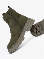 Luxusní Ciemnozielony  kotníčkové boty dámské