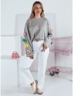 Dámská oversize mikina RAWEL šedá FashionStreet RY2387 Dámská oversize mikina RAWEL šedá FashionStreet RY2387