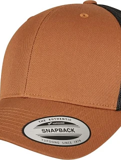 Flexfit 6606/6606T 6 panelová vintage kšiltovka "Trucker" 55.6606 caramel/black