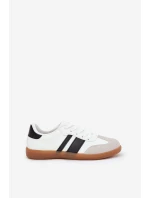 Nízké dámské sneakersy z eko kůže bílé Nonalorin